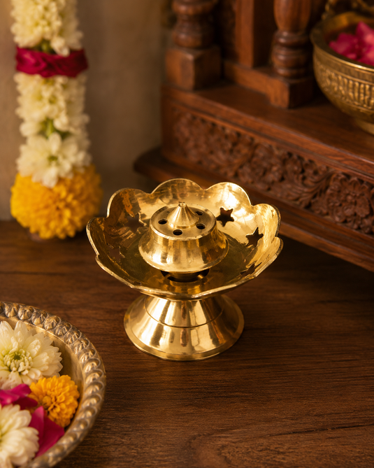 Brass Agardan Katori Incense Stick Holder