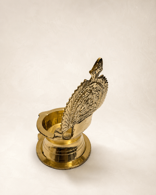 Brass Kamakshi Gold Deity Diya Oil Lamp