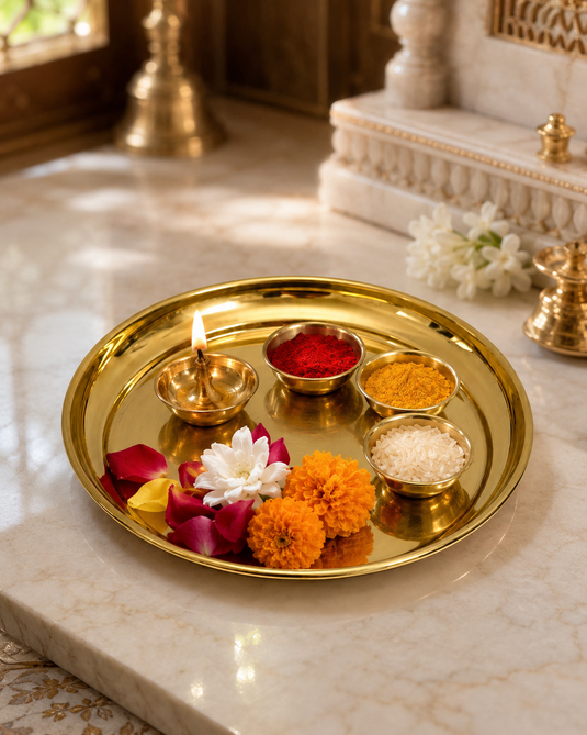 Brass Pooja Plate