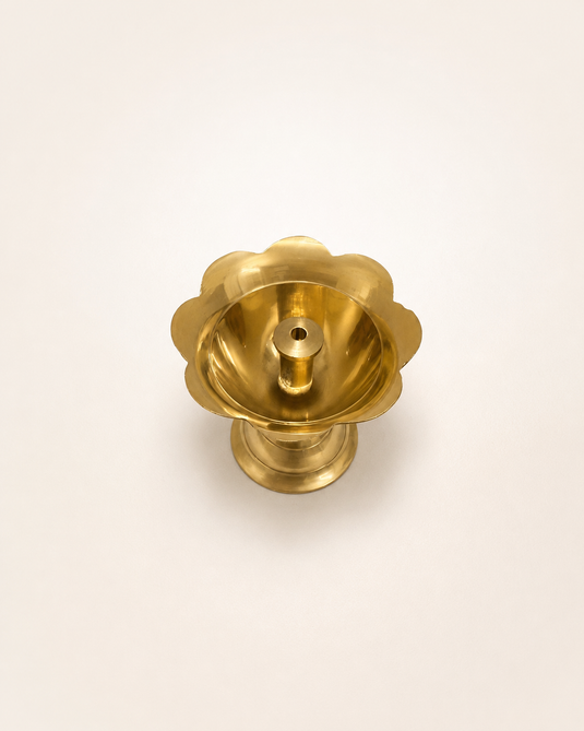 Brass Devdas Kamal Diya Oil Lamp