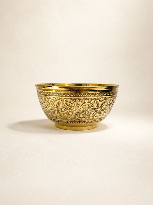Brass Embossed Pyali Pooja Bowl
