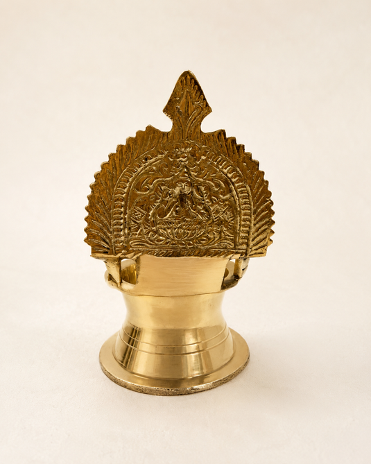 Brass Kamakshi Gold Deity Diya Oil Lamp