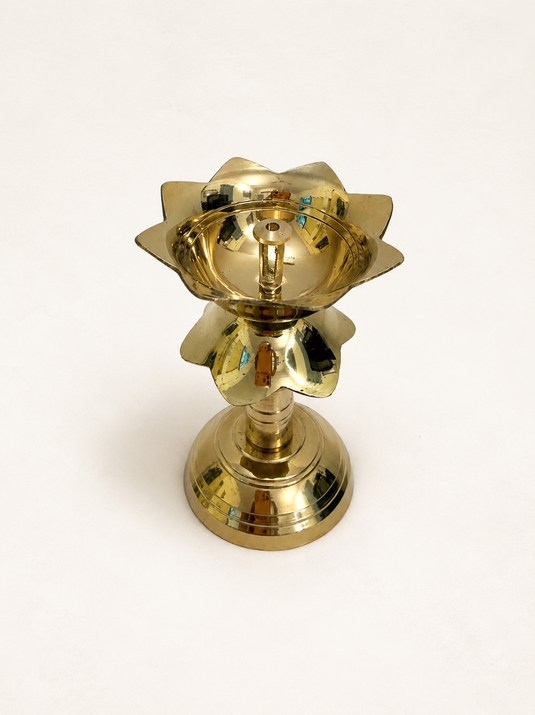 Brass Kamal Stand Pedestal Diya Oil Lamp