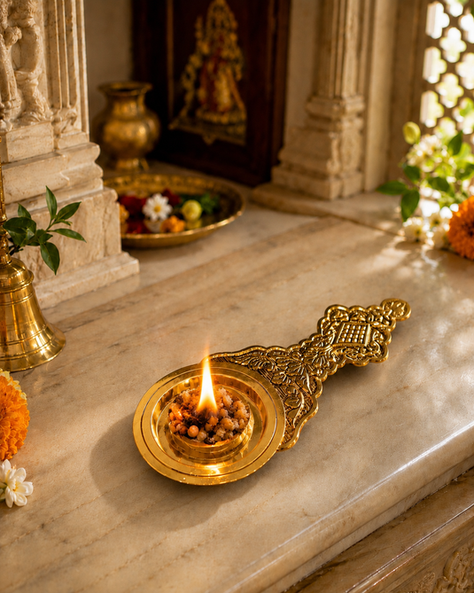 Brass Kapoor Aarti Camphor Lamp