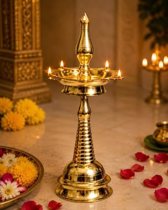 Brass Kerala Diya Oil Lamp