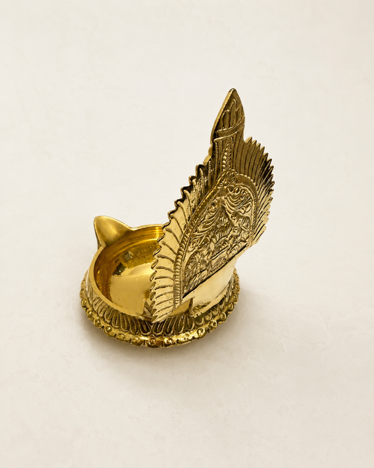 Brass Kuber Kamakshi Deity Diya Oil Lamp