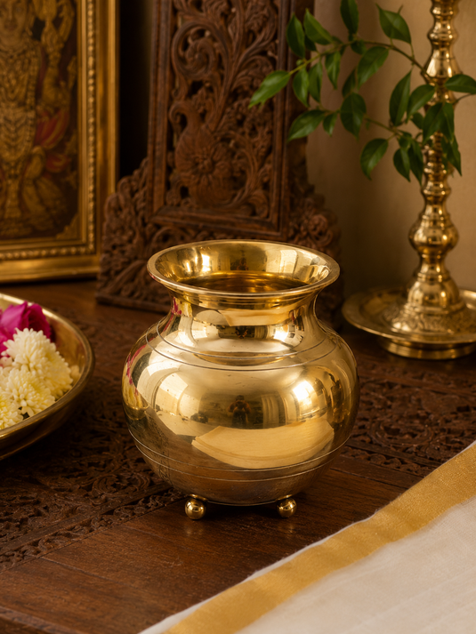 Brass Leg Lota Pooja Lota