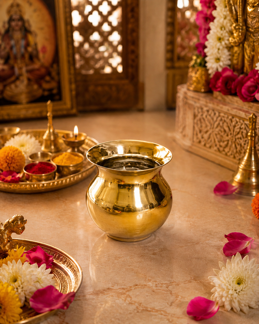Brass Madras Lota Special Pooja Lota